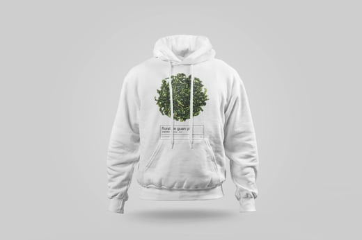 Hoodie — Floral Tie Guan Yin