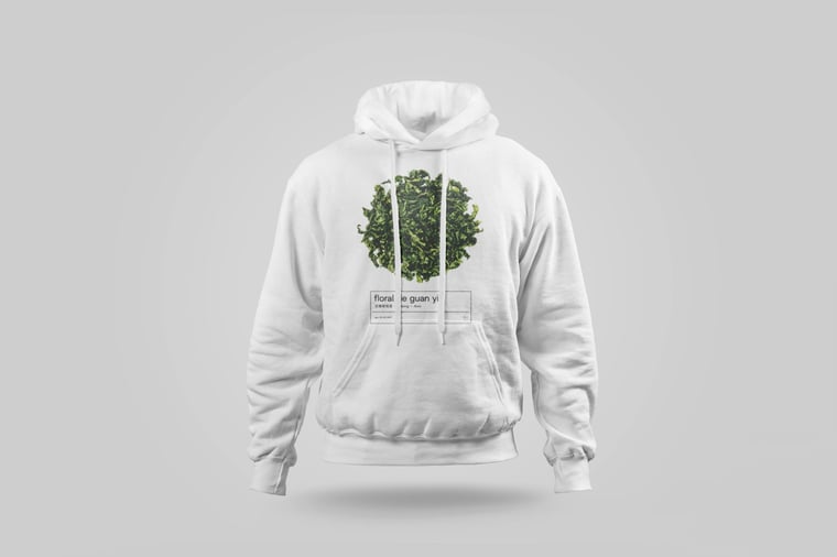 Hoodie — Floral Tie Guan Yin