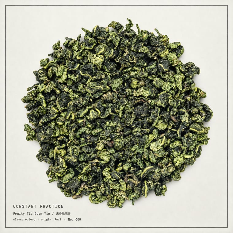The design — Fruity Tie Guan Yin